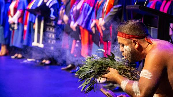 smoking ceremony at Shoalhaven graduation