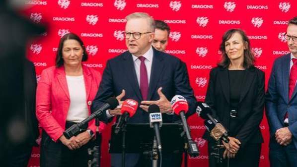 Prime Minister Anthony Albanese announces Australian Government funding for the Community and High Performance Centre to be located at the Innovation Campus.