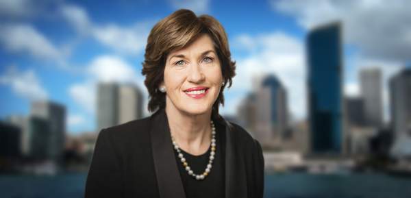 Chancellor-elect Ms Christine McLoughlin