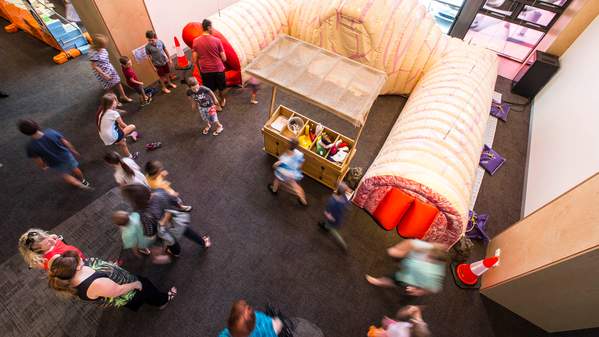 Children and carers in the Early Start Discovery Space