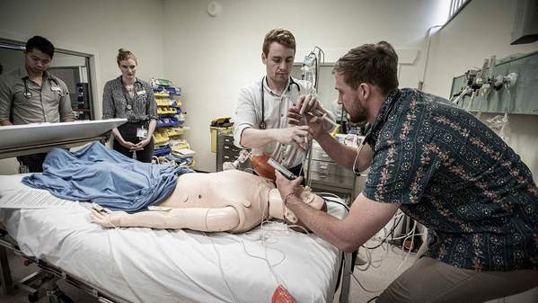 A team of UOW Graduate Medicine students on placement at Grafton Base Hospital on the NSW north coast in 2019.The students spent 12 months in the Clarence Valley, learning and training in partnership with health professionals in the region.