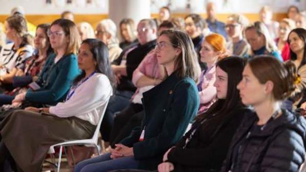 Audience members at a breakfast for women entrepreneurs hosted by iAccelerate.