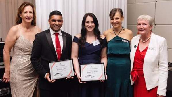 Jenni Hutchins and Shiva Gopalen from Warrigal, Grace Roulston and Carol Berry from The Disability Trust and Professor Grace McCarthy from the UOW School of Business.