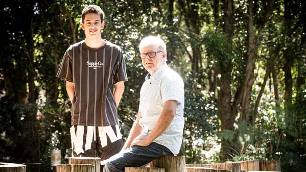 Kacey Robinson with his mentor Ron Marshall. Photo: Paul Jones