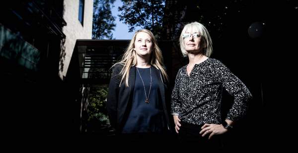 Kylie Austin and Professor Sarah O'Shea. Photo: Paul Jones