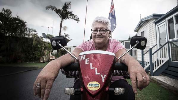 Mobility scooter user Linda Thompson.