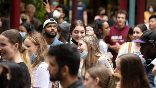 Students on the UOW 51 Campus during Campus Fest 2022