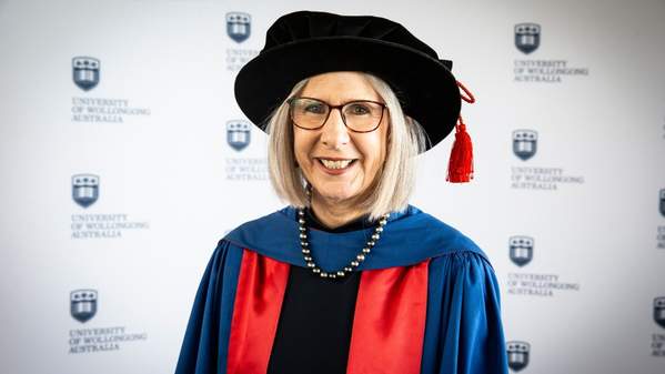 Emeritus Professor Julie Steele, pictured at her ceremony. Photo: Paul Jones