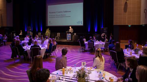Ramsay Centre for Western Civilisation CEO addressing 2021 UOW Ramsay Scholars welcome event