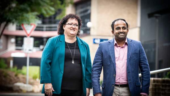 SMART Infrastructure Facility COO Tania Brown and researcher Dr Rohan Wickramasuriya