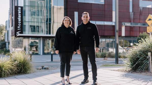 Tamantha Stutchbury and Johnny Mitrevski at iAccelerate launch ScaleUp Scholarship