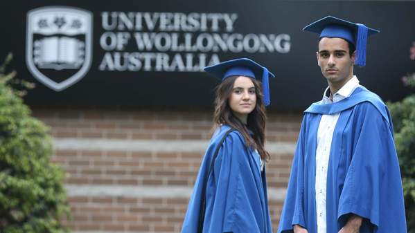 Students during their grad ceremony