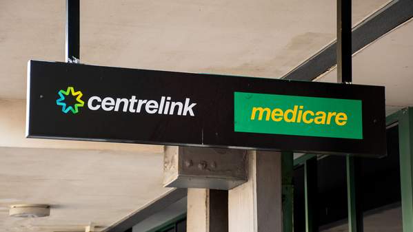 A Centrelink sign