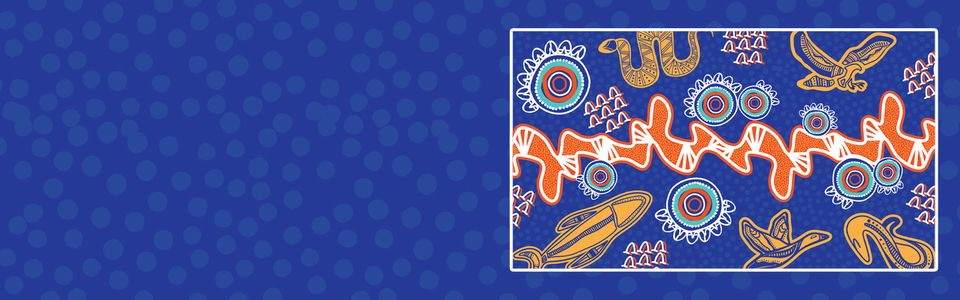 Artwork by Brittney Angus, Wiradjuri and Ngunnawal woman UOW graduate