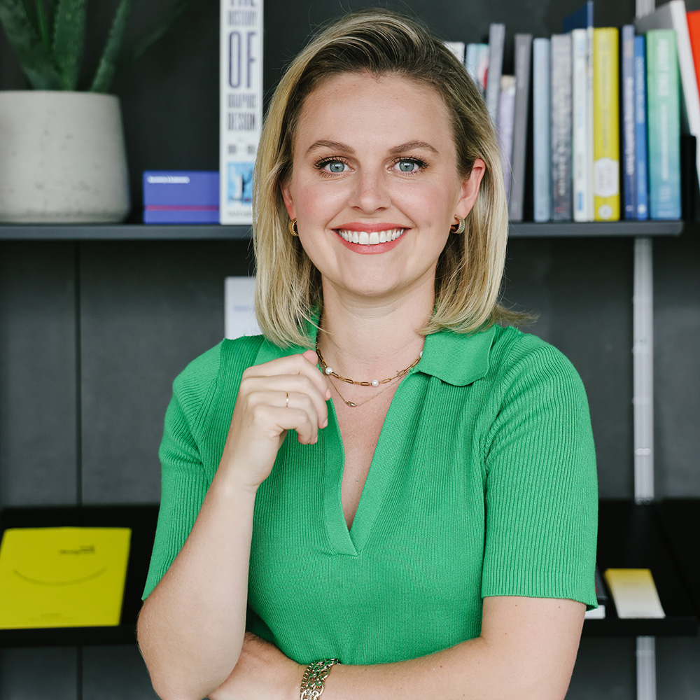Portrait of Natalie Pucco in an office setting.