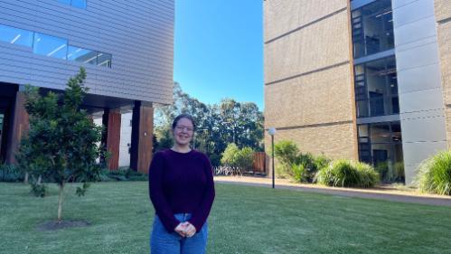 Caitlyn Moore on campus
