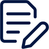 Document with a pencil, representing the deadline to submit or edit Vice-Chancellor's Awards nominations.