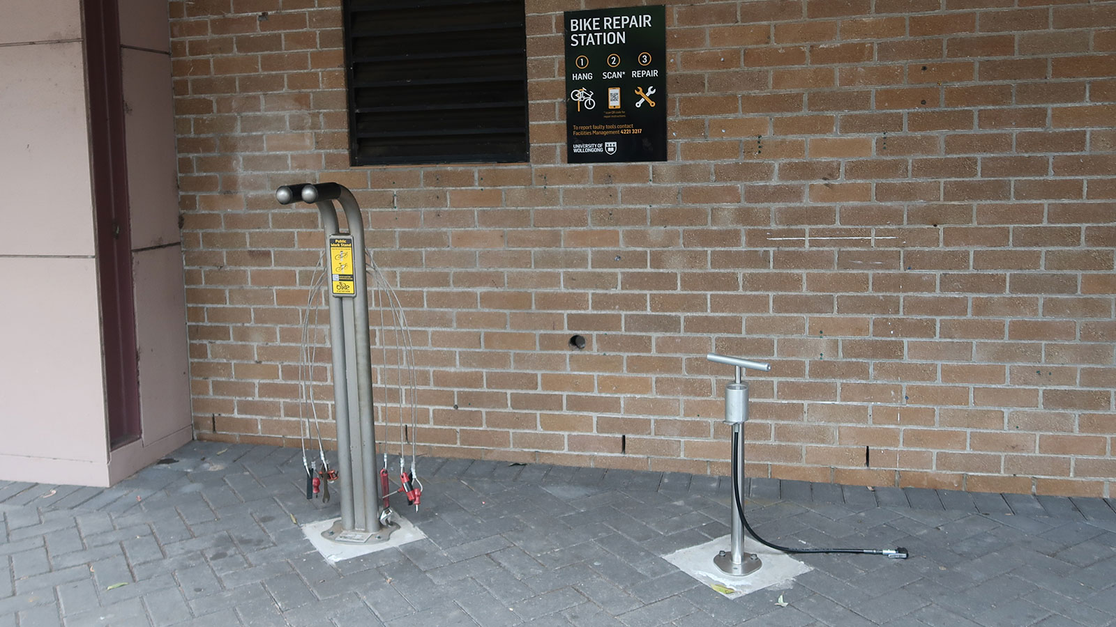 bike repair station at Building 20