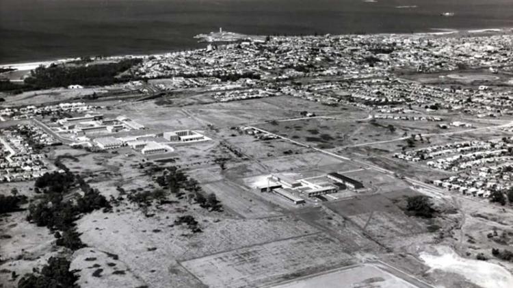 Wollongong Campus in 1963 view from Mount Keira towards the east