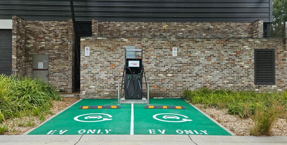 Electric vehicle charging space at Innovation Campus