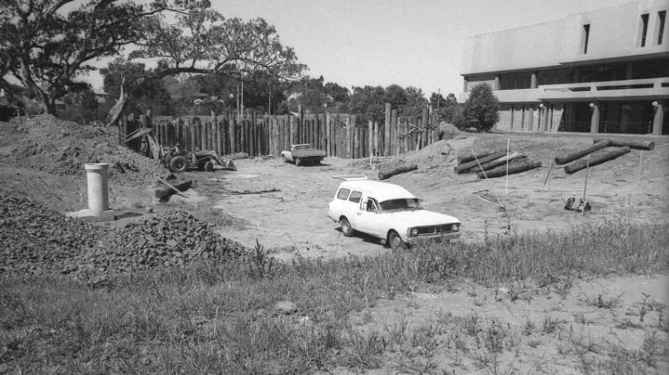 Duckpond under construction 1979