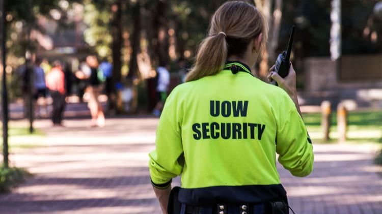 UOW security staff using radio