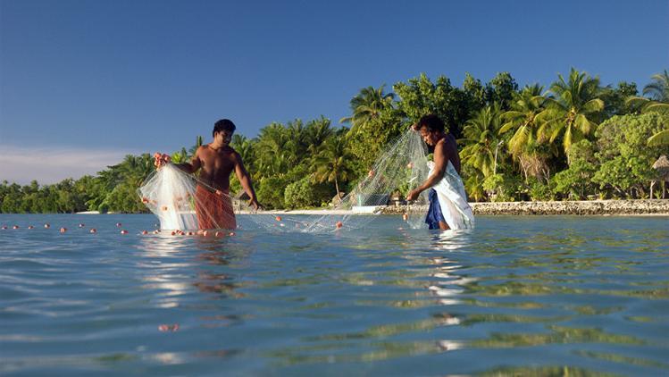 two men with fishing nets