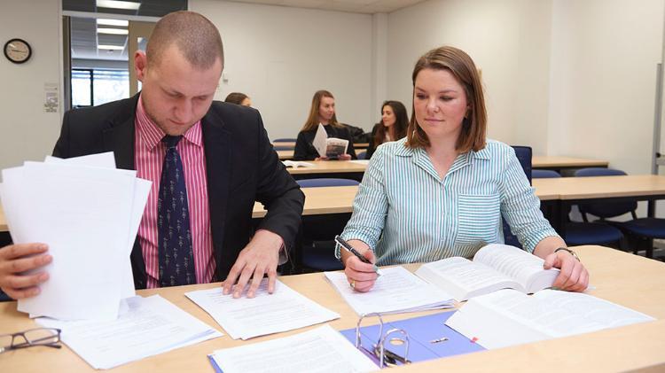 two students law internships moot court