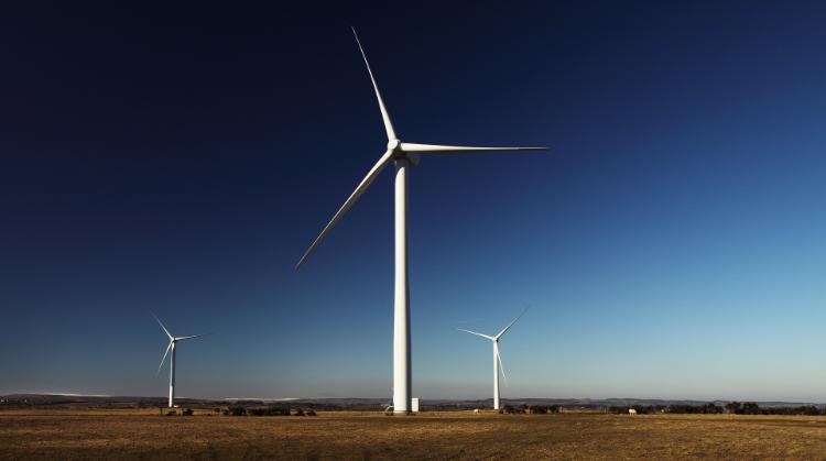 Wind turbine with two more in the background