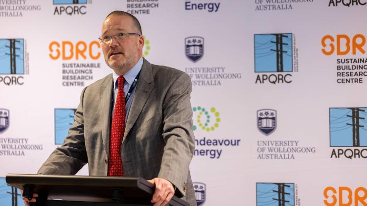 Professor David Currow addresses the APQRC 2023 Research Showcase
