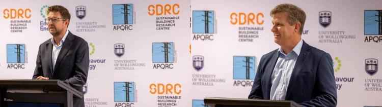 Chief Safety, Asset, and Operating Officer Professor Scott Ryan and Technical Director Associate Professor Duane Robinson address the 2023 APQRC Research Showcase