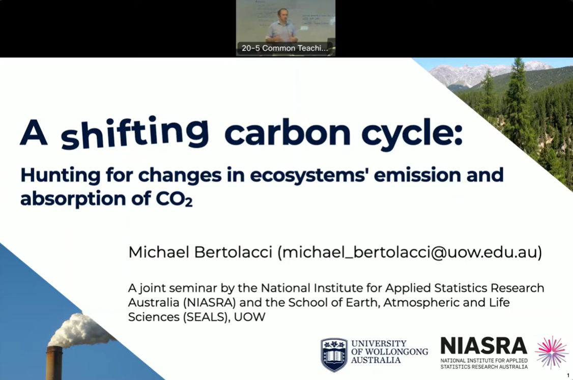 A shifting carbon cycle Hunting for changes in ecosystems' emission and absorption of CO2 presented by Michael Bertolacci