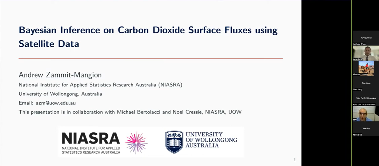 Bayesian inference on carbon dioxide surface fluxes using satellite data presented by Associate Professor Andrew Zammit-Mangion