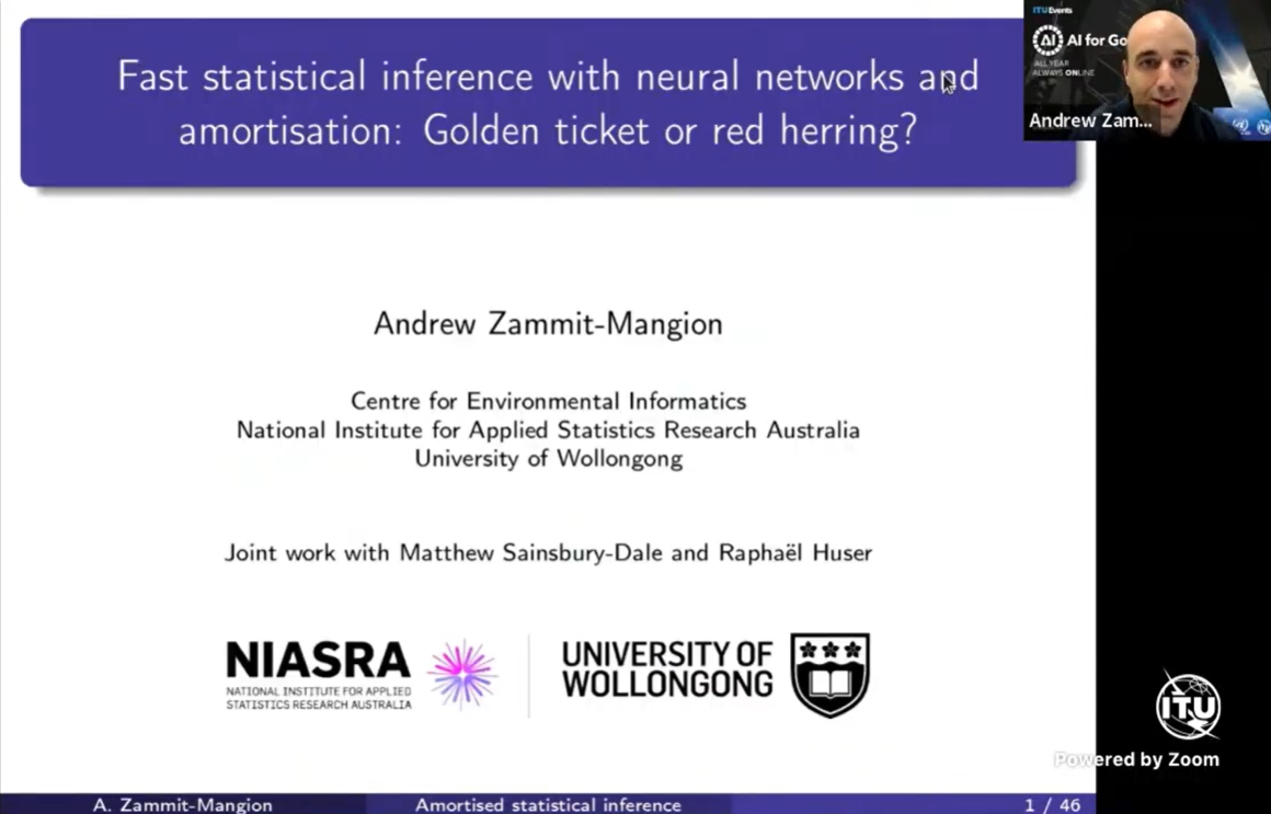 Fast statistical inference with neural networks and amortisation - Golden ticket or red herring? presented by Andrew Zammit-Mangion