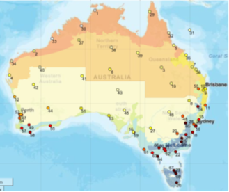 Map of Australia