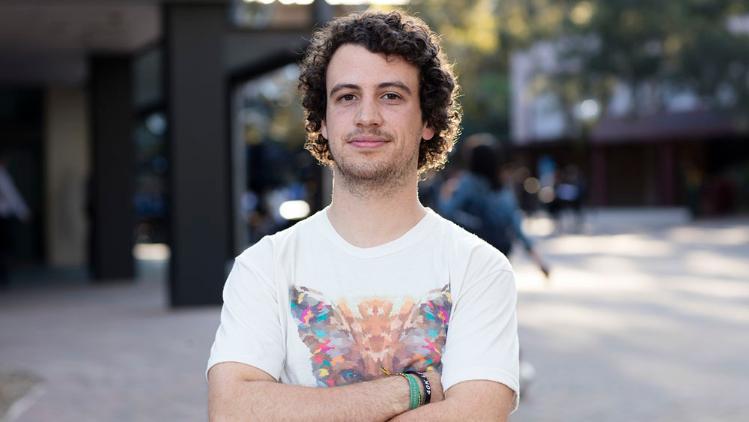 Male student facing camera