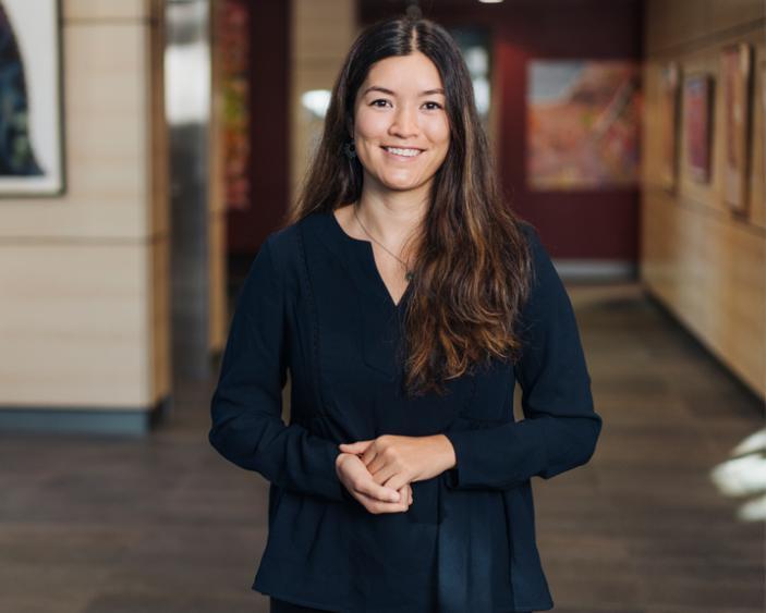 Graduate Medicine student smiling at camera