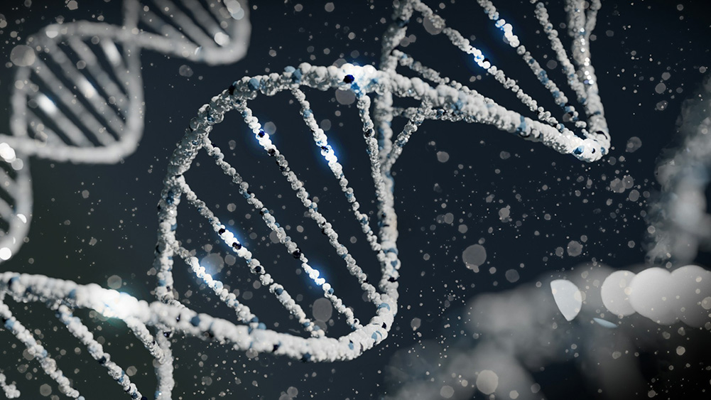 a close up of a DNA structure of a structure