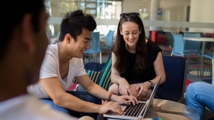 Students studying