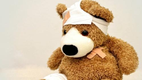Bear with bandaids