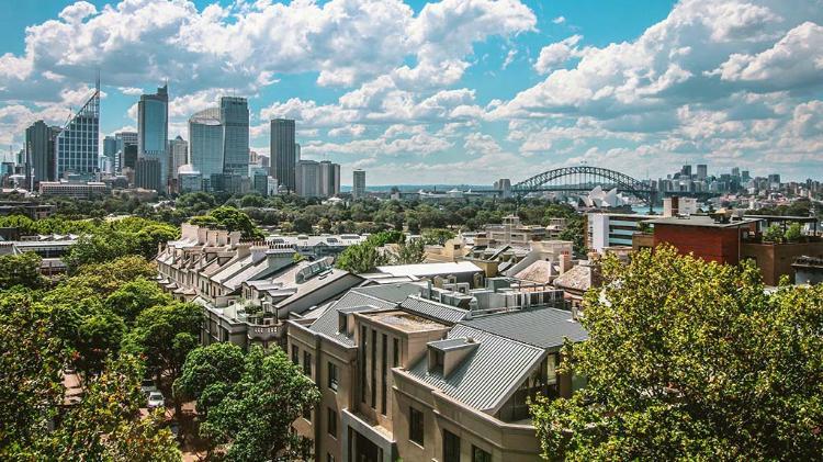 Looking over Sydney City