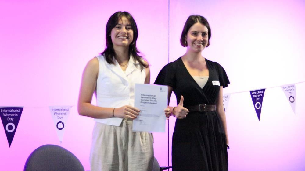 IWD - Gender Equity Project Award Winner - Ella Young and Jessica Hewett