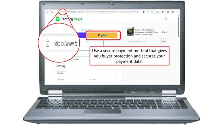 Online shopping safely