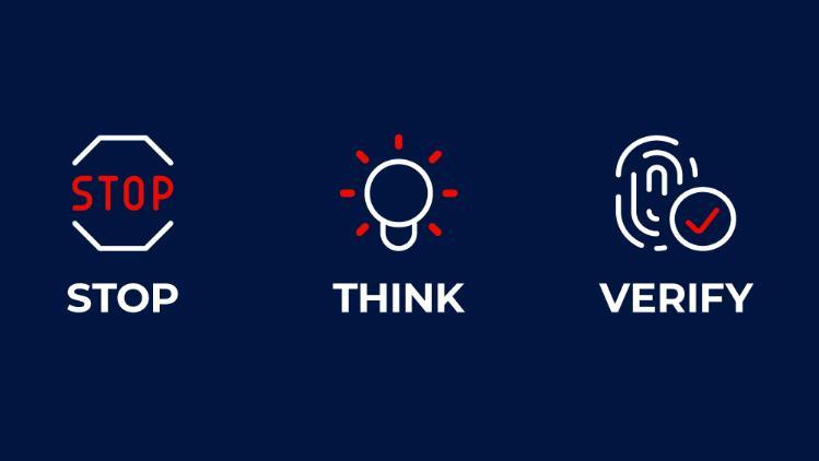 Stop, think, verify