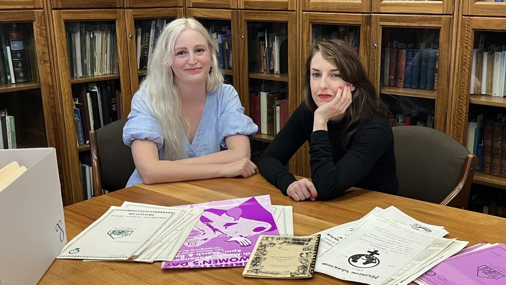 Ellie and Emma, Liz Hilton Fellows, smiling