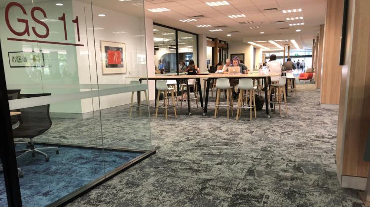 Wollongong Campus Library Ground Floor looking towards the foyer