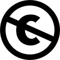 Public domain no rights reserved icon
