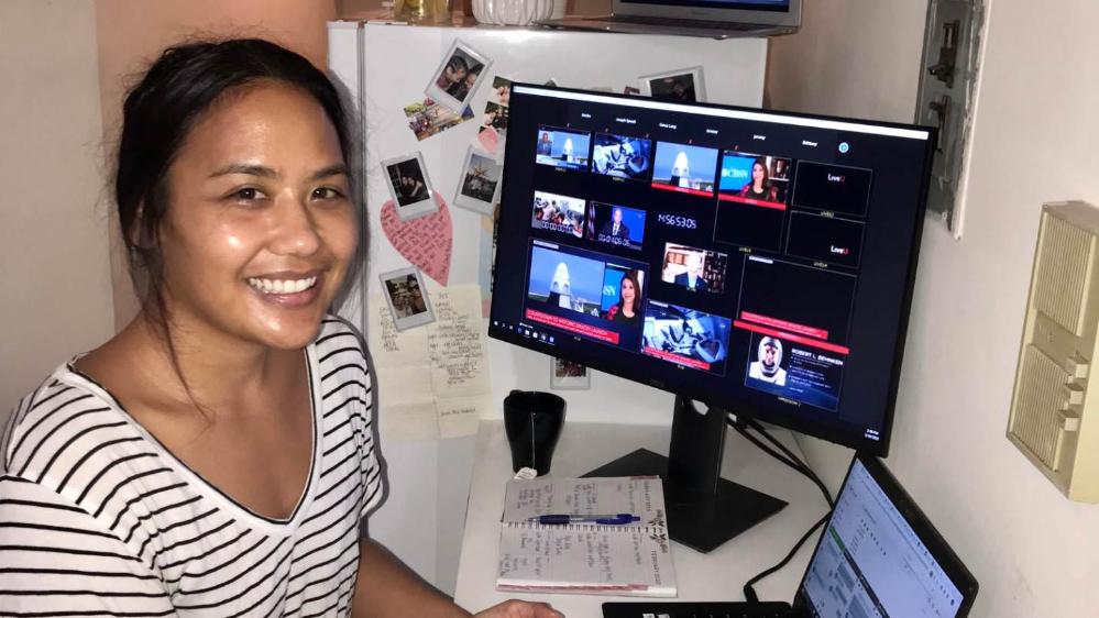 Sandra's home control room.