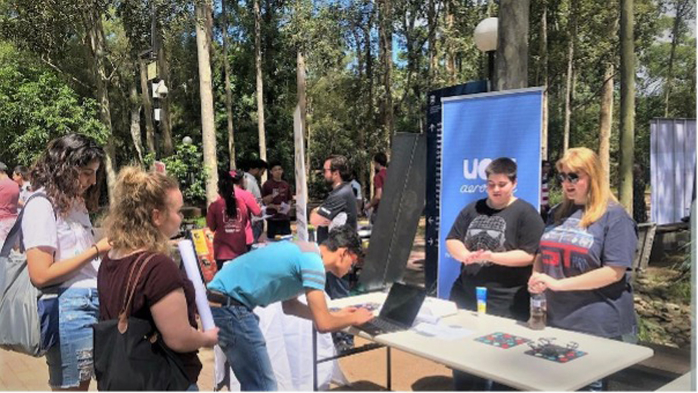 Students run a stall on campus at UOW