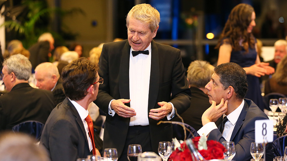 Former UOW Vice-Chancellor Professor Gerard Sutton at the 2016 University Fellowship & Alumni Awards
